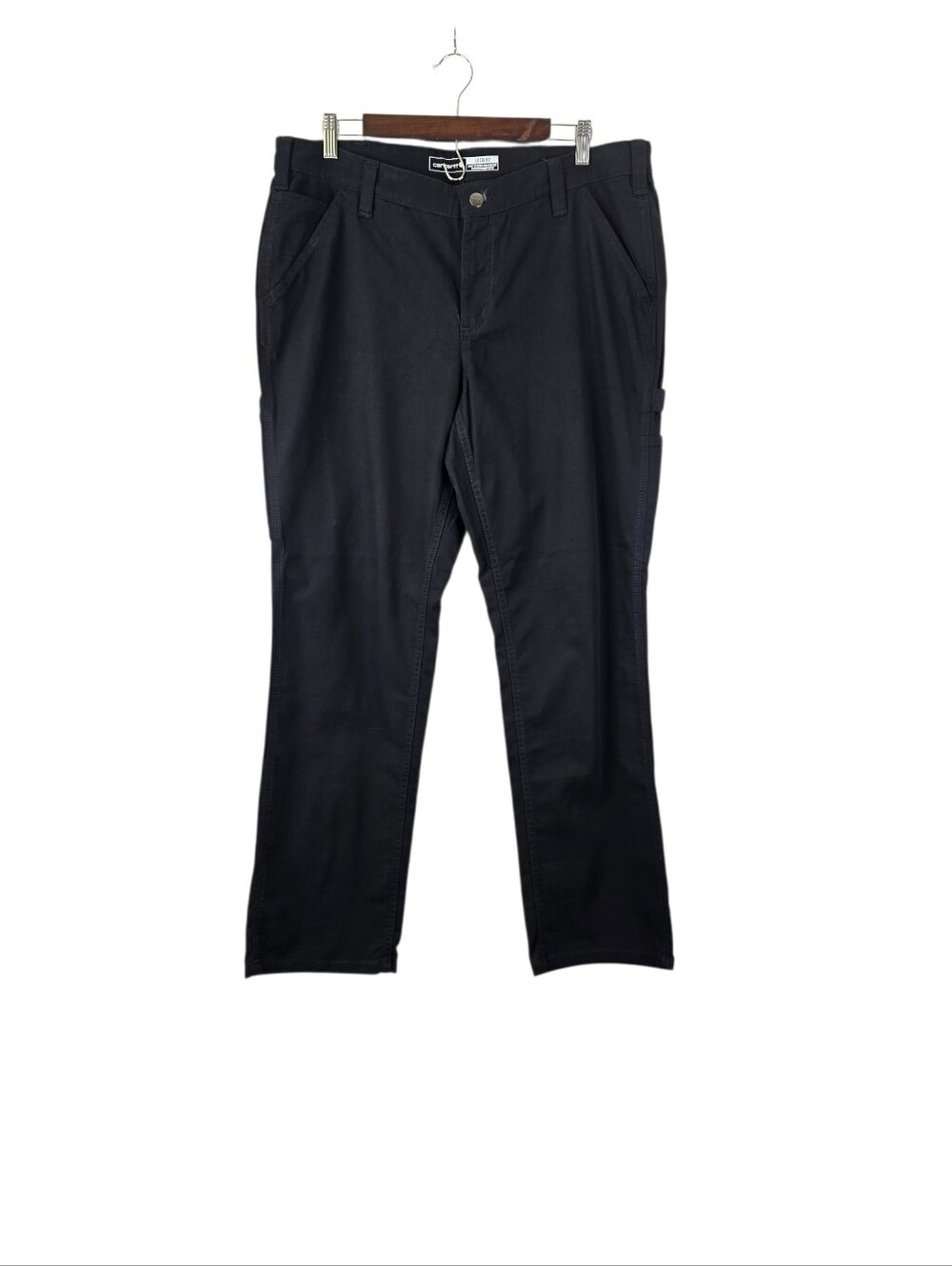 Carhartt Womens Size 16 Rugged Flex Straight Loose Fit Canvas Work Pants Regular